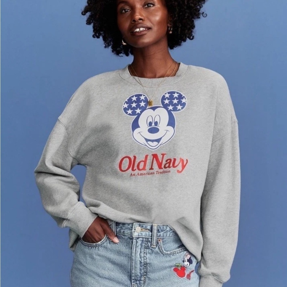 Old Navy X Disney Oversized Crewneck Sweatshirt NEW!